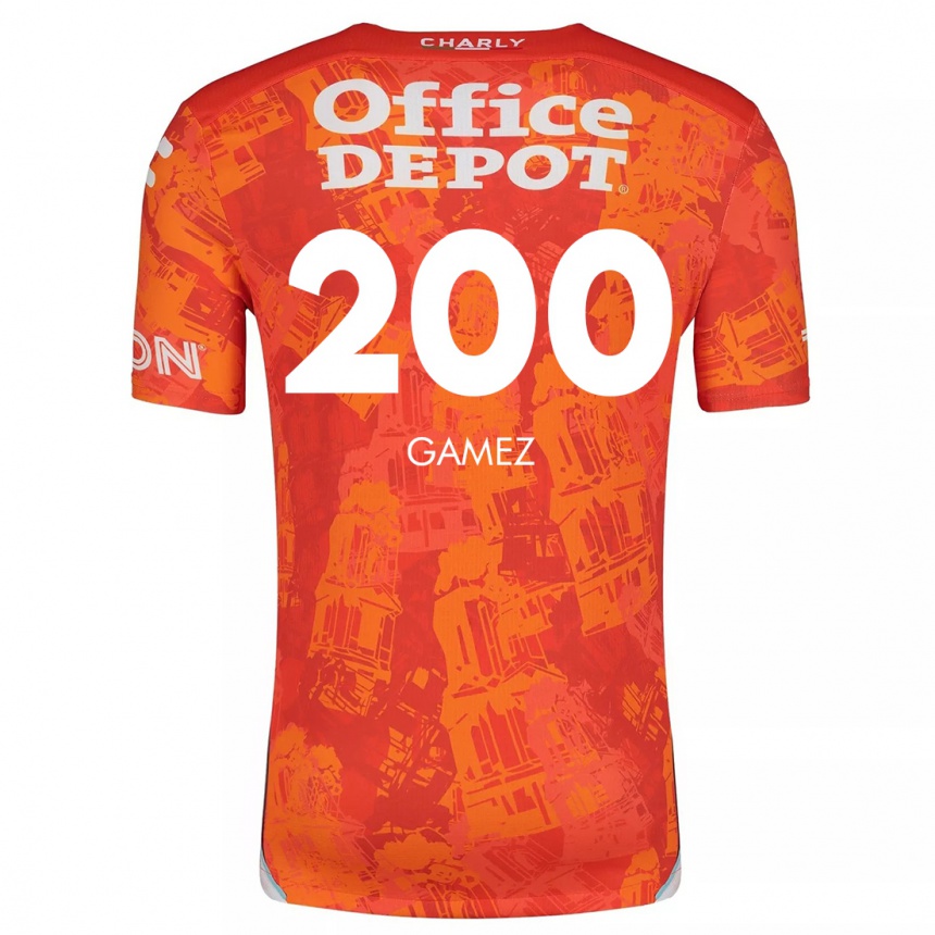 Hombre Fútbol Camiseta Sergio Gámez #200 Naranja Blanco 2ª Equipación 2024/25 Perú