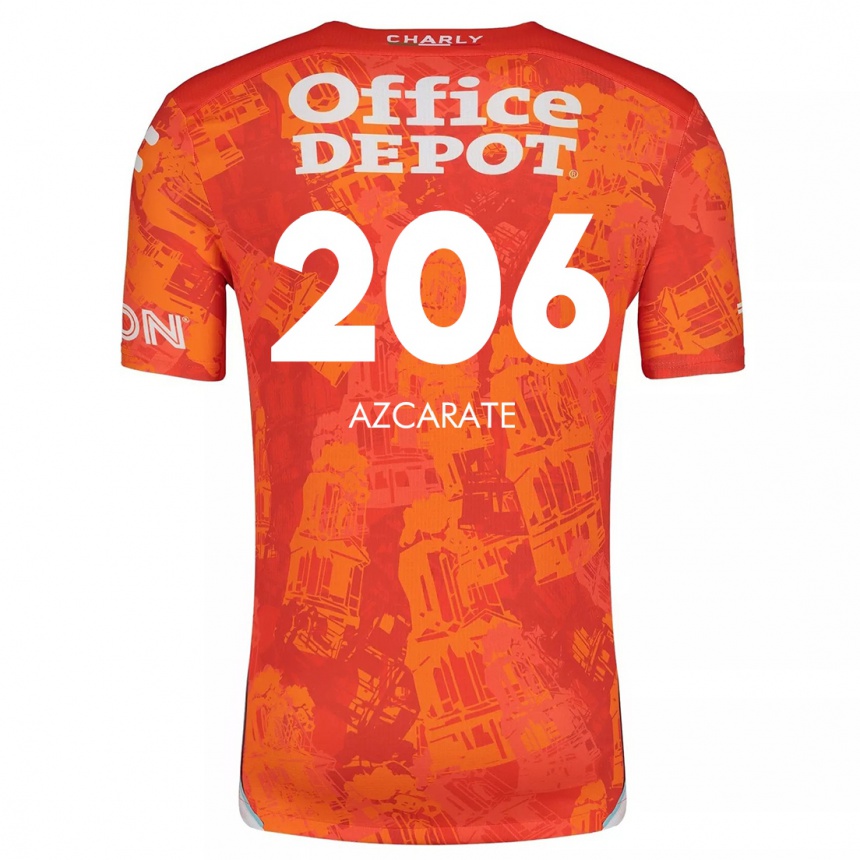 Hombre Fútbol Camiseta Yerar Azcárate #206 Naranja Blanco 2ª Equipación 2024/25 Perú