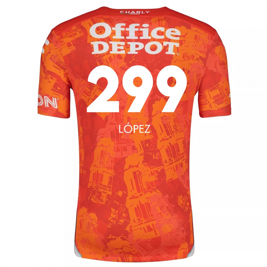 Hombre Fútbol Camiseta Santiago López #299 Naranja Blanco 2ª Equipación 2024/25 Perú