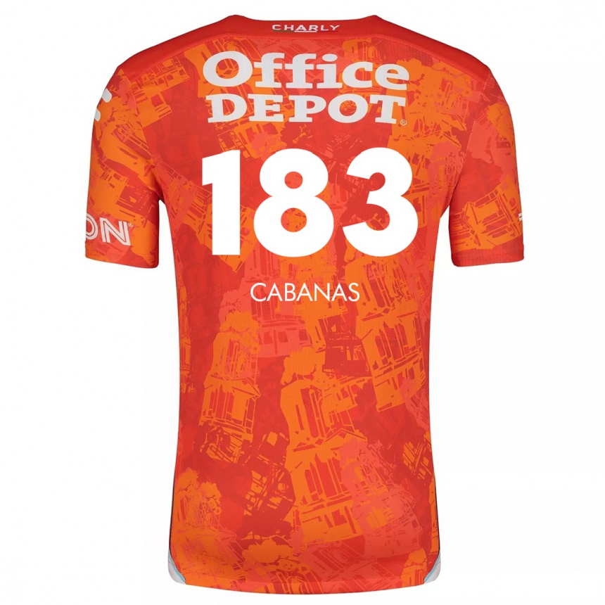 Hombre Fútbol Camiseta Mauricio Cabañas #183 Naranja Blanco 2ª Equipación 2024/25 Perú