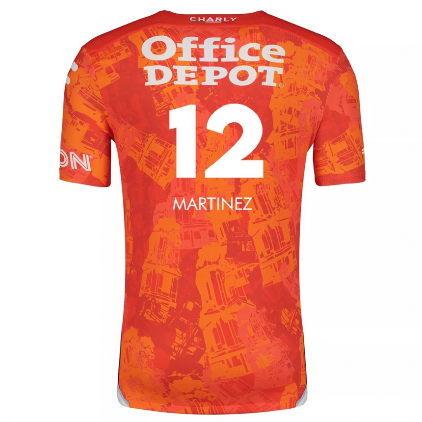 Hombre Fútbol Camiseta Sofía Martínez #12 Naranja Blanco 2ª Equipación 2024/25 Perú