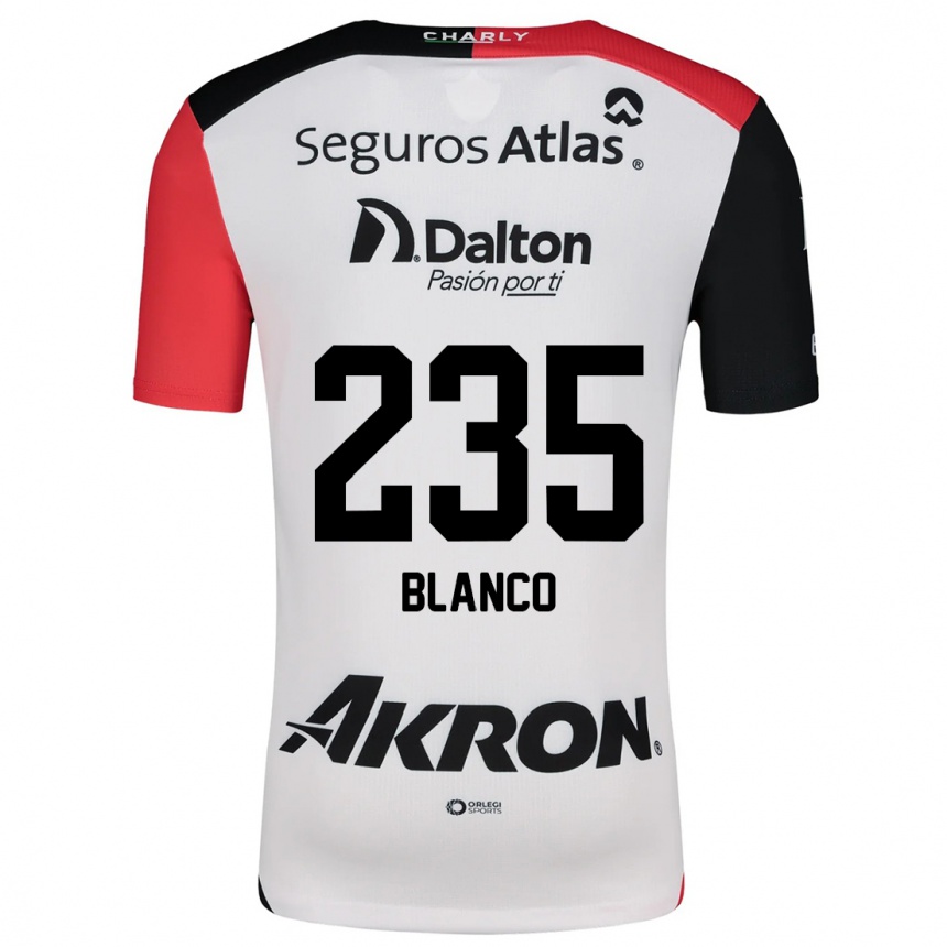 Hombre Fútbol Camiseta Luis Blanco #235 Blanco Rojo Negro 2ª Equipación 2024/25 Perú