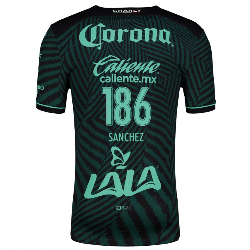 Hombre Fútbol Camiseta David Sánchez #186 Verde Negro 2ª Equipación 2024/25 Perú