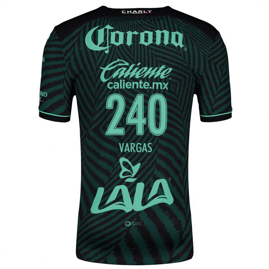 Hombre Fútbol Camiseta Diego Vargas #240 Verde Negro 2ª Equipación 2024/25 Perú