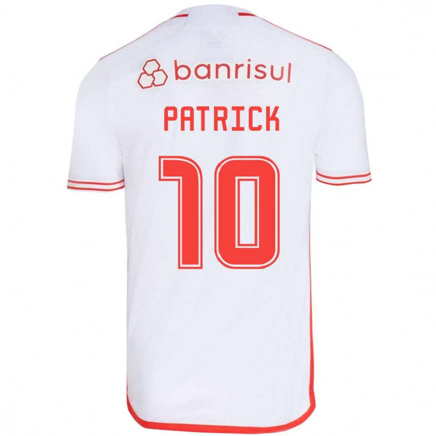 Hombre Fútbol Camiseta Alan Patrick #10 Blanco Rojo 2ª Equipación 2024/25 Perú