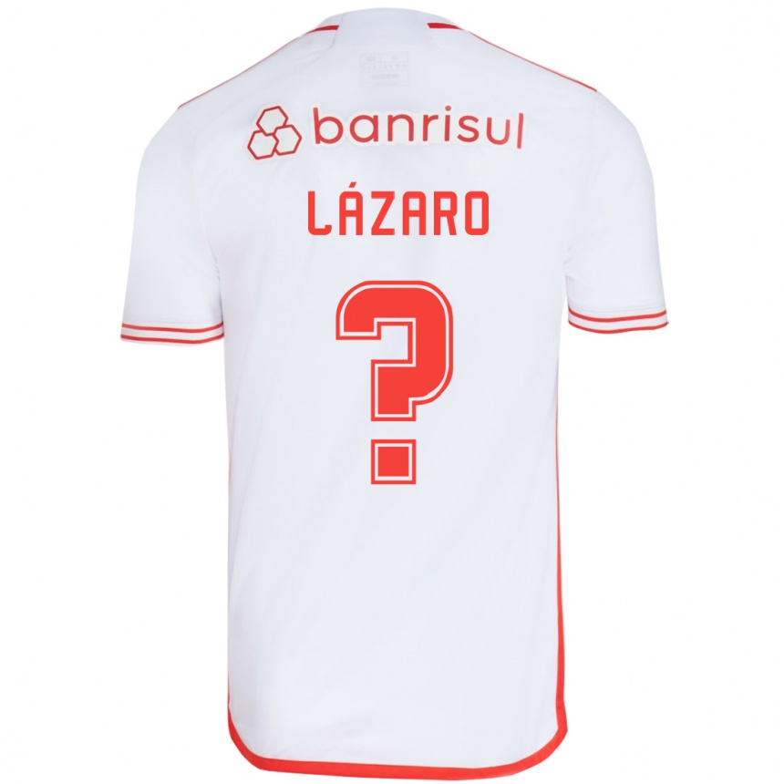 Hombre Fútbol Camiseta Lázaro #0 Blanco Rojo 2ª Equipación 2024/25 Perú