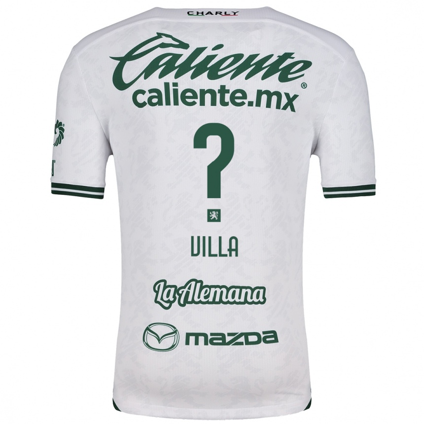 Hombre Fútbol Camiseta Óscar Villa #0 Blanco Verde 2ª Equipación 2024/25 Perú