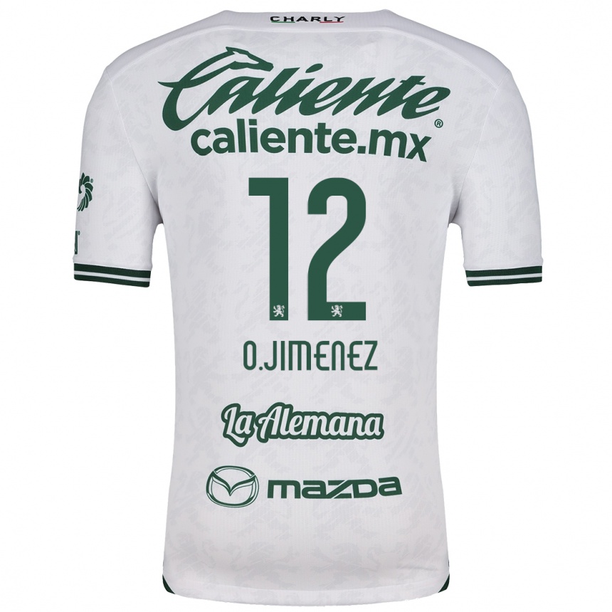 Hombre Fútbol Camiseta Óscar Jiménez #12 Blanco Verde 2ª Equipación 2024/25 Perú