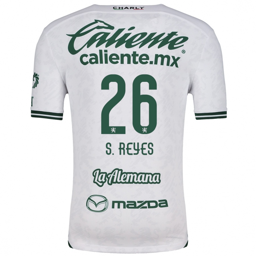 Hombre Fútbol Camiseta Salvador Reyes #26 Blanco Verde 2ª Equipación 2024/25 Perú