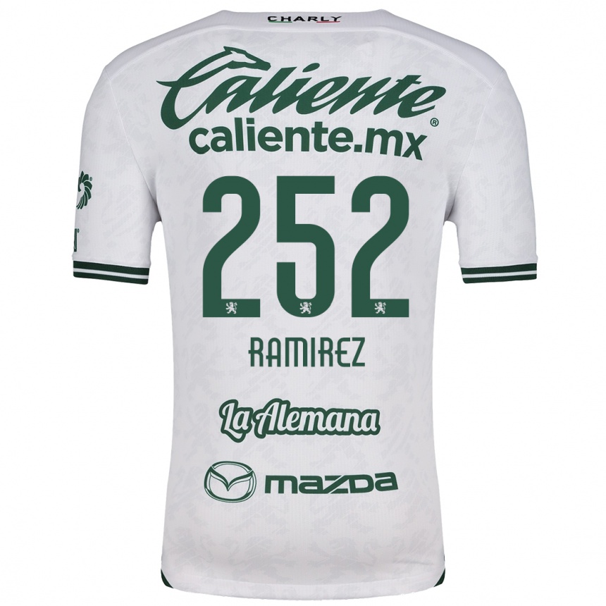 Hombre Fútbol Camiseta Luis Ramírez #252 Blanco Verde 2ª Equipación 2024/25 Perú