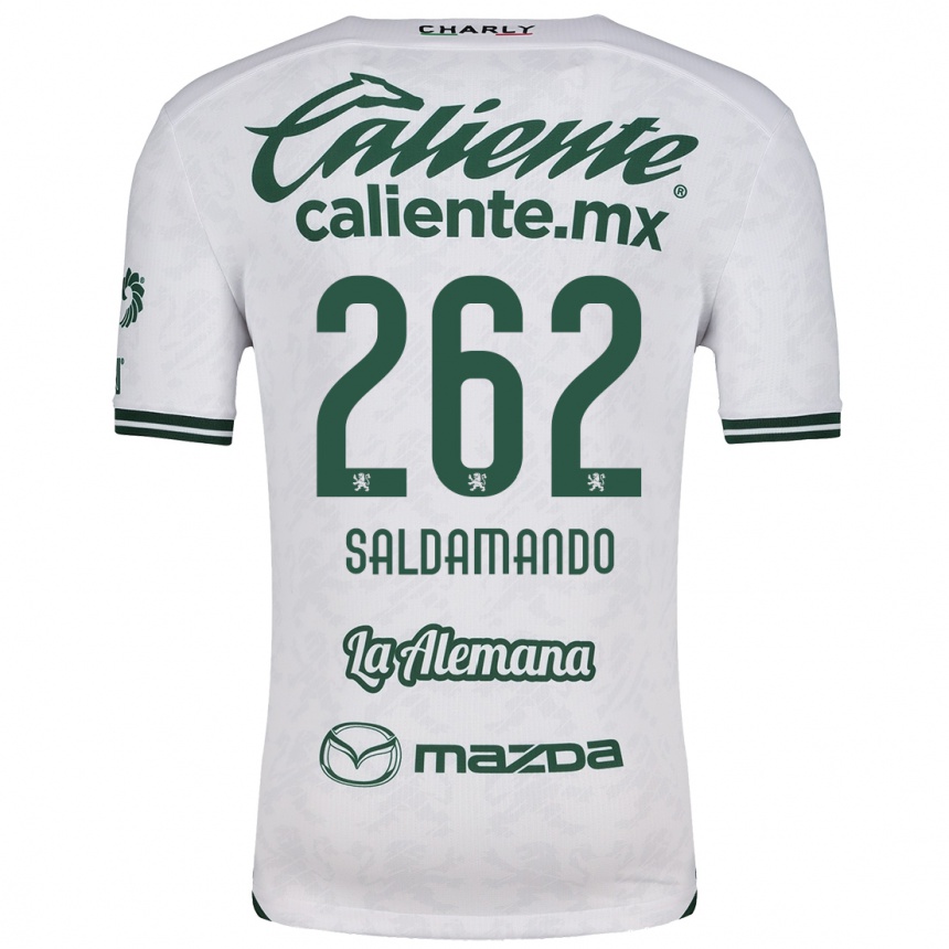 Hombre Fútbol Camiseta José Saldamando #262 Blanco Verde 2ª Equipación 2024/25 Perú