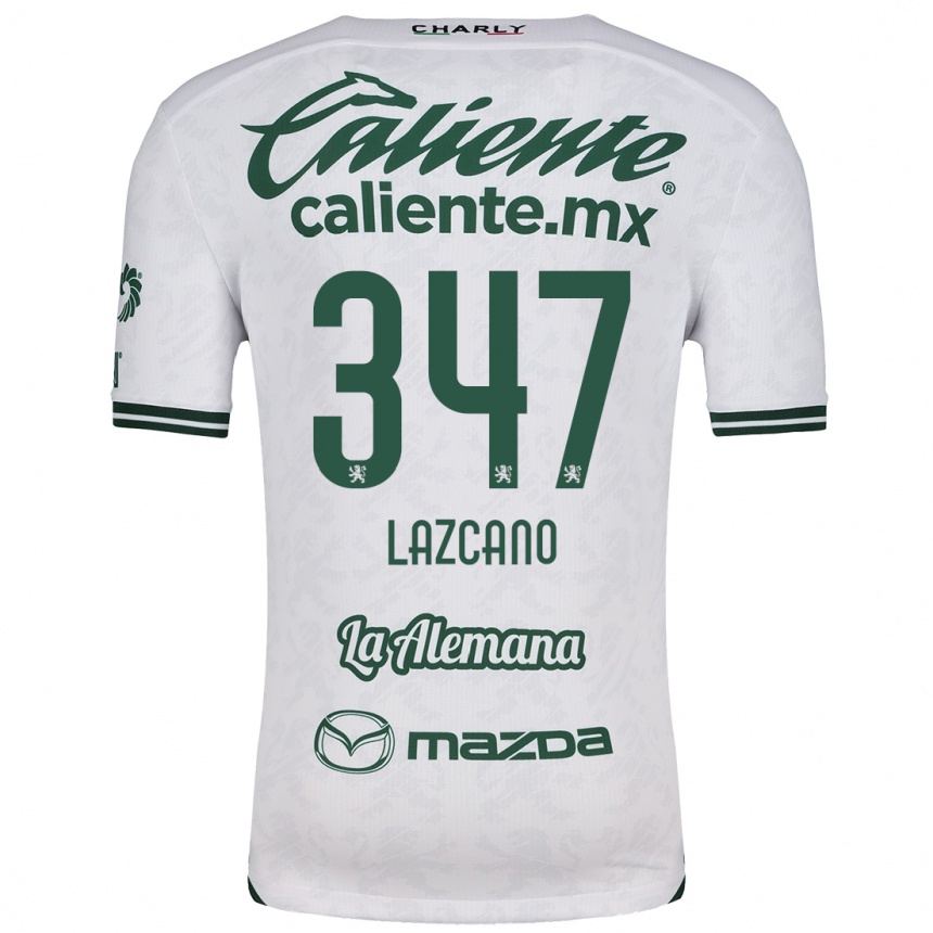 Hombre Fútbol Camiseta Evan Lazcano #347 Blanco Verde 2ª Equipación 2024/25 Perú