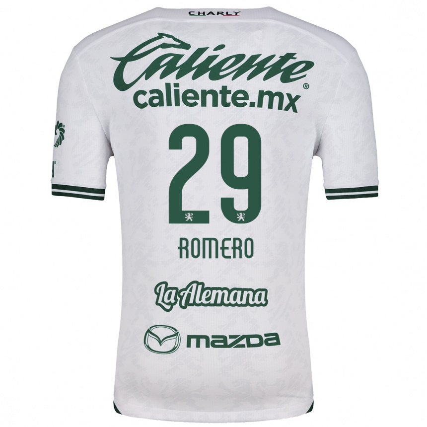 Hombre Fútbol Camiseta Lucas Romero #29 Blanco Verde 2ª Equipación 2024/25 Perú