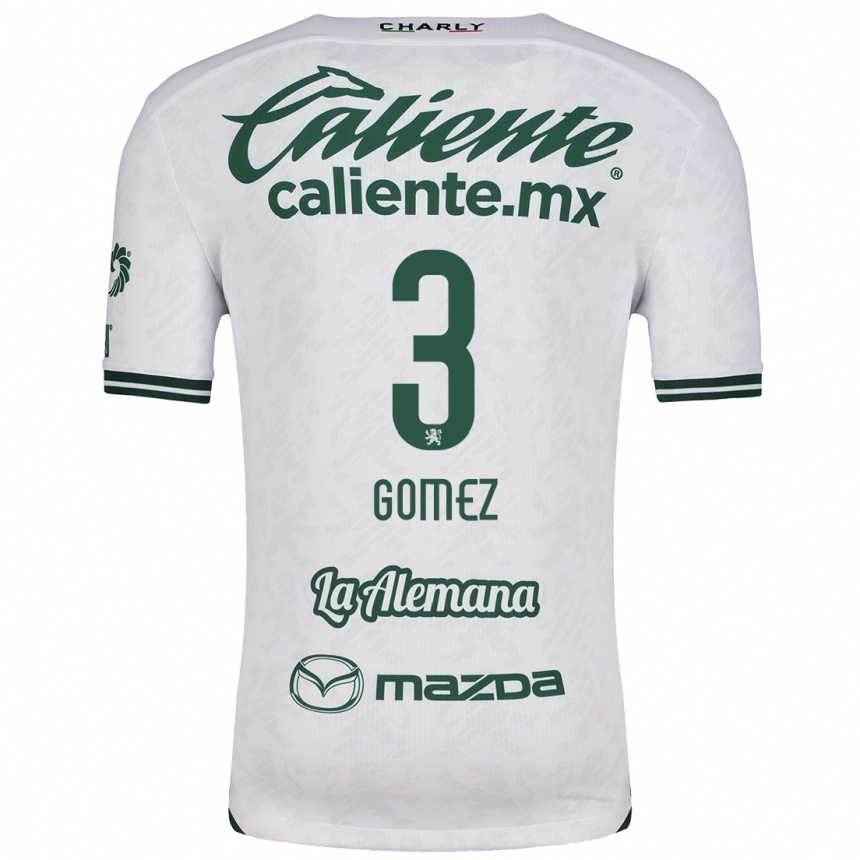 Hombre Fútbol Camiseta Karen Gómez #3 Blanco Verde 2ª Equipación 2024/25 Perú