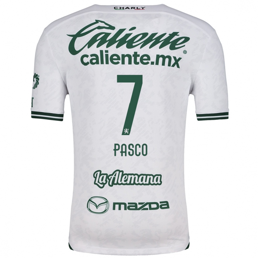 Hombre Fútbol Camiseta Madeleine Pasco #7 Blanco Verde 2ª Equipación 2024/25 Perú