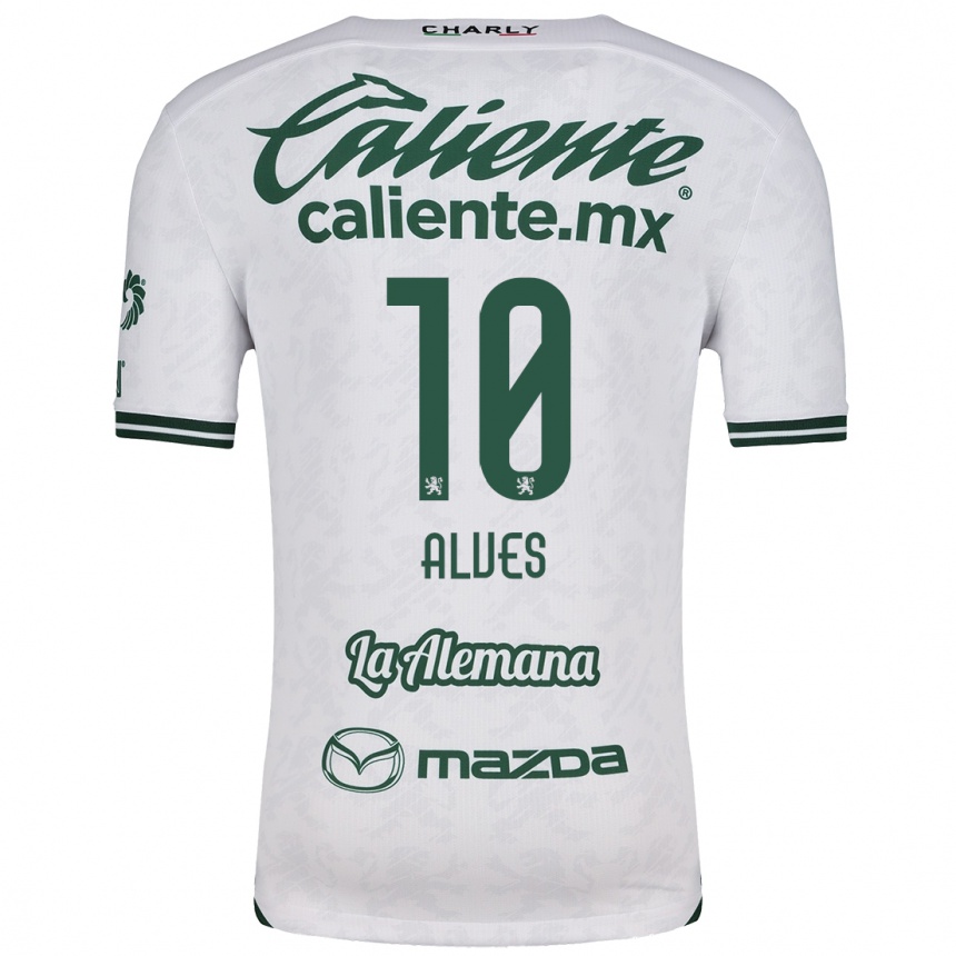 Hombre Fútbol Camiseta Maria Alves #10 Blanco Verde 2ª Equipación 2024/25 Perú