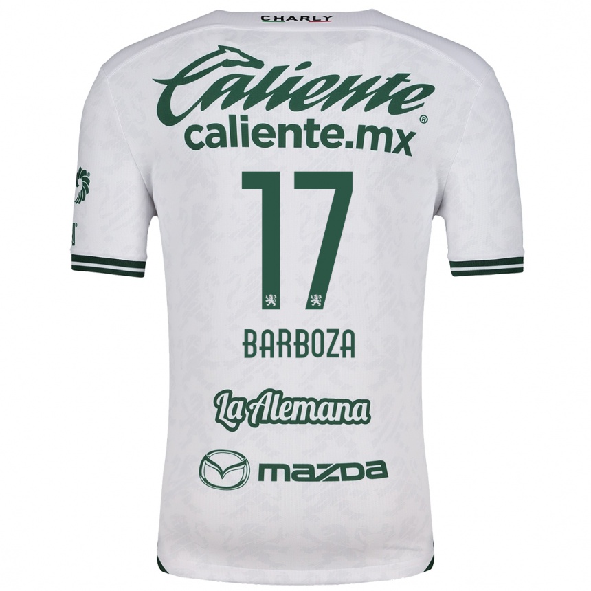 Hombre Fútbol Camiseta Marypaz Barboza #17 Blanco Verde 2ª Equipación 2024/25 Perú