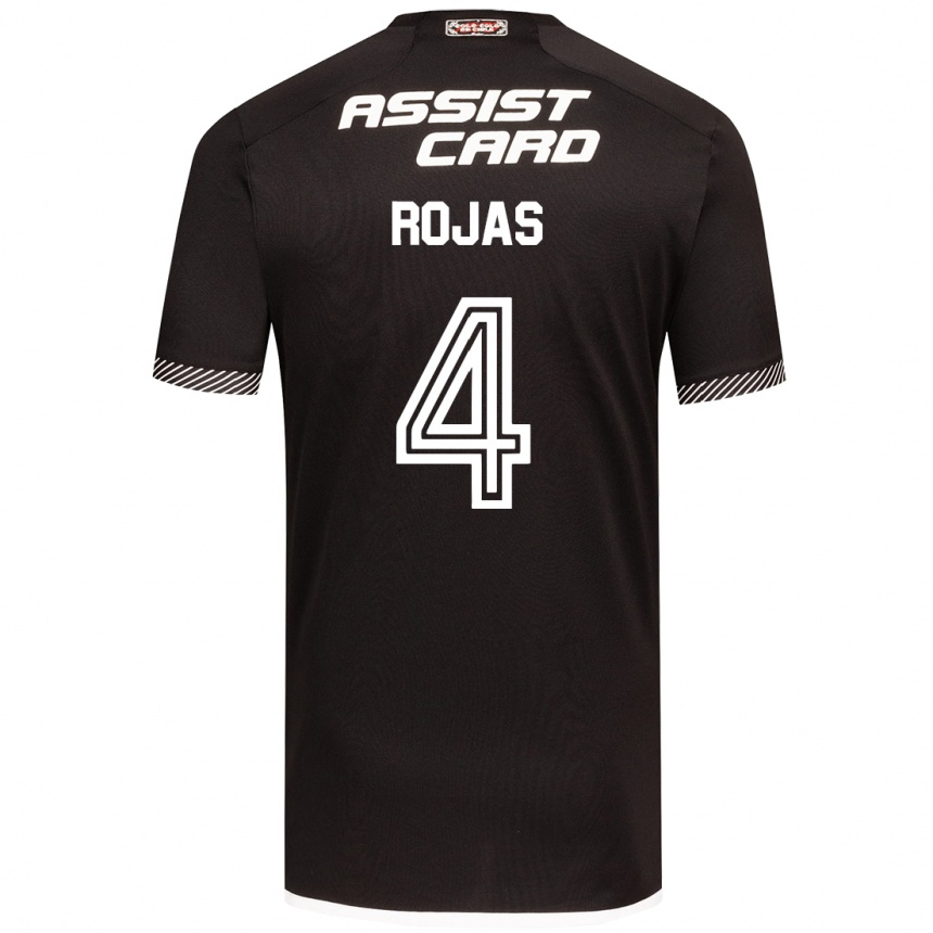 Hombre Fútbol Camiseta Javier Rojas #4 Blanco Negro 2ª Equipación 2024/25 Perú