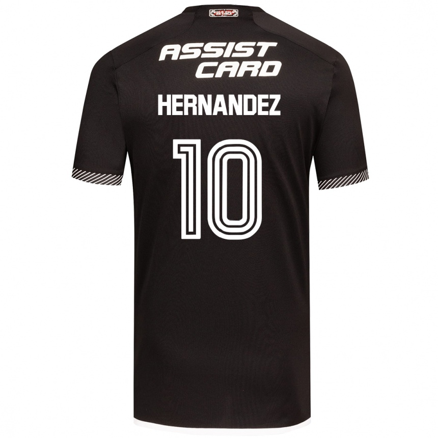 Hombre Fútbol Camiseta Leandro Hernández #10 Blanco Negro 2ª Equipación 2024/25 Perú