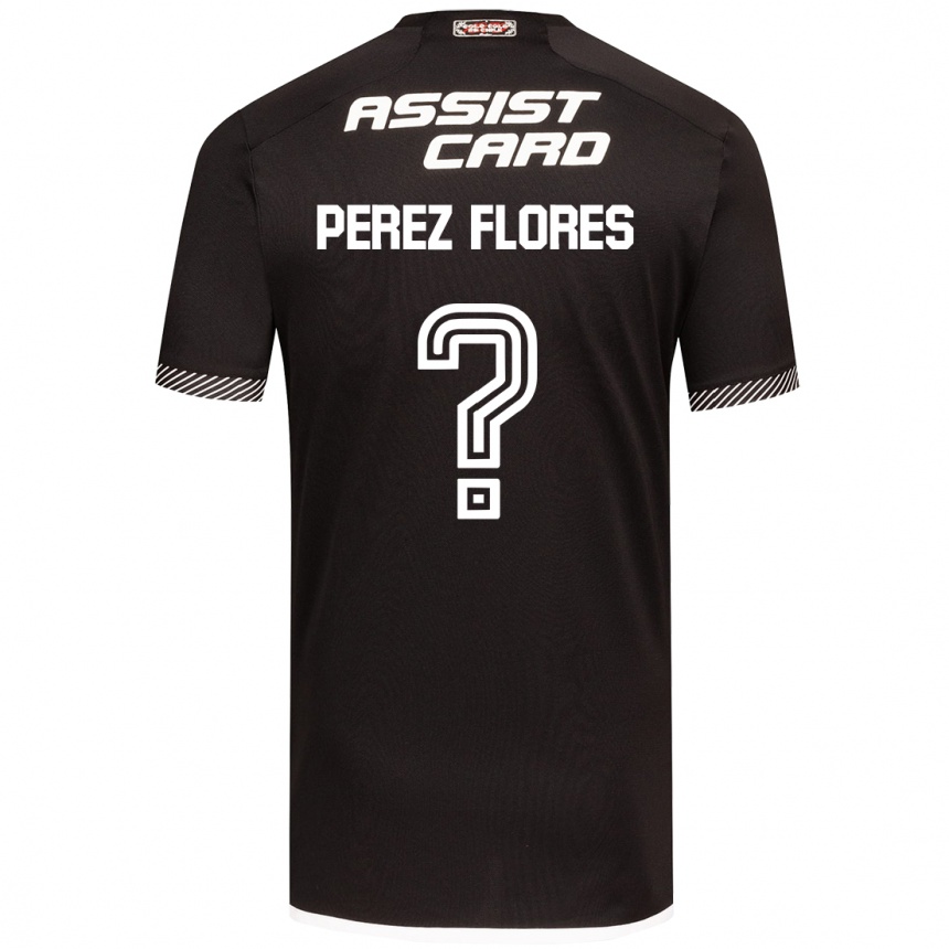 Hombre Fútbol Camiseta Benjamín Pérez Flores #0 Blanco Negro 2ª Equipación 2024/25 Perú