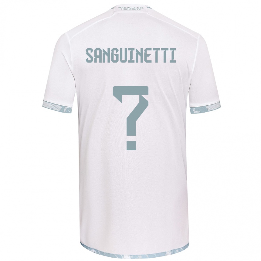 Hombre Fútbol Camiseta Fernando Osorio Sanguinetti #0 Gris Blanco 2ª Equipación 2024/25 Perú