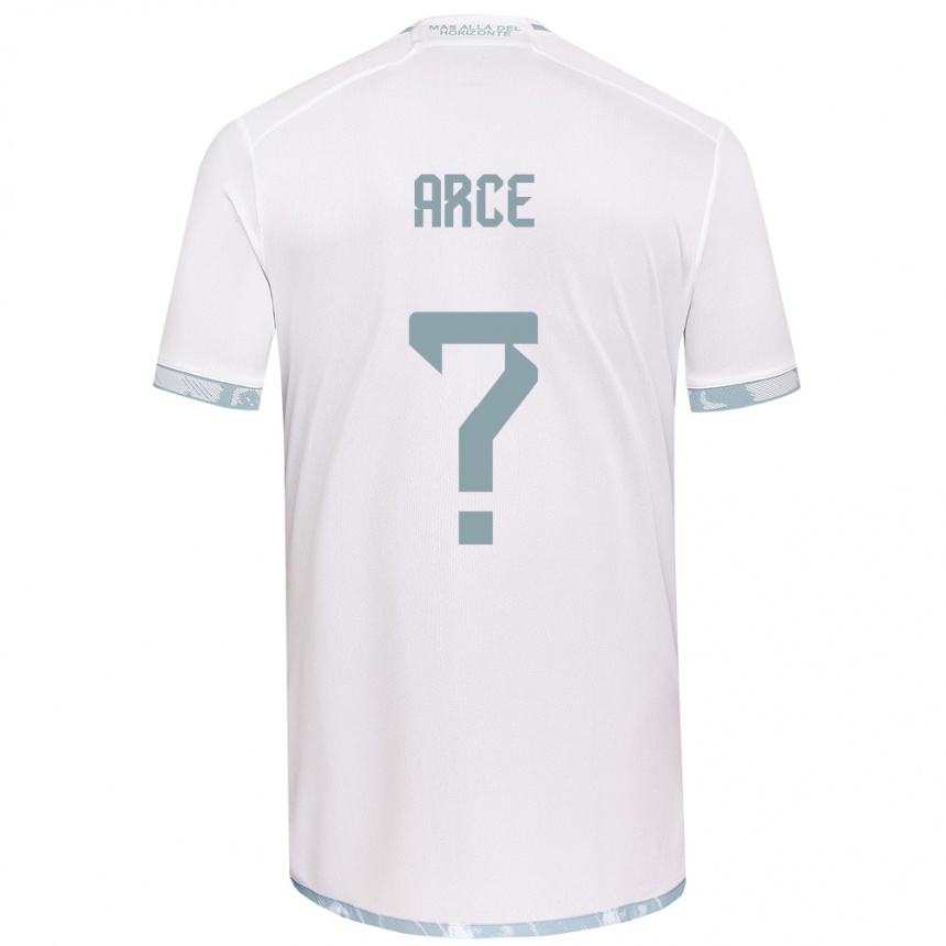 Hombre Fútbol Camiseta Agustín Arce #0 Gris Blanco 2ª Equipación 2024/25 Perú