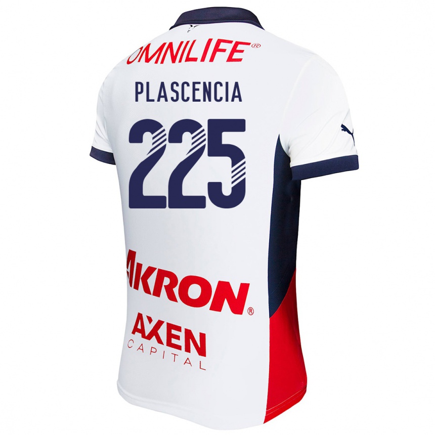 Hombre Fútbol Camiseta Osvaldo Plascencia #225 Blanco Rojo Azul 2ª Equipación 2024/25 Perú