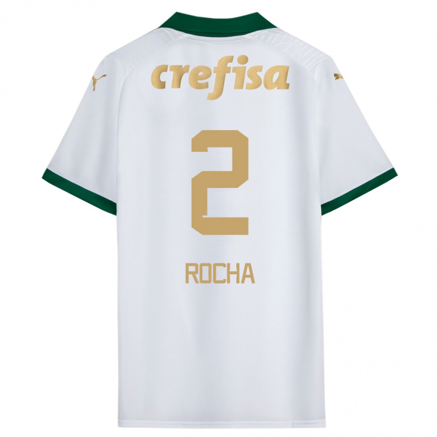 Hombre Fútbol Camiseta Marcos Rocha #2 Blanco Verde 2ª Equipación 2024/25 Perú