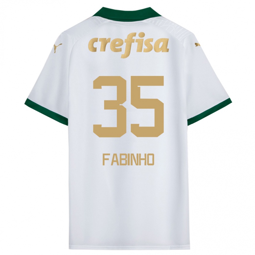 Hombre Fútbol Camiseta Fabinho #35 Blanco Verde 2ª Equipación 2024/25 Perú