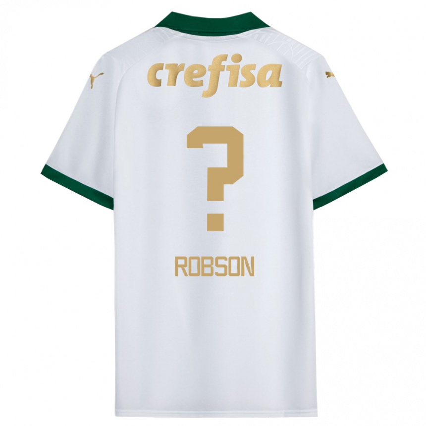 Hombre Fútbol Camiseta Robson #0 Blanco Verde 2ª Equipación 2024/25 Perú