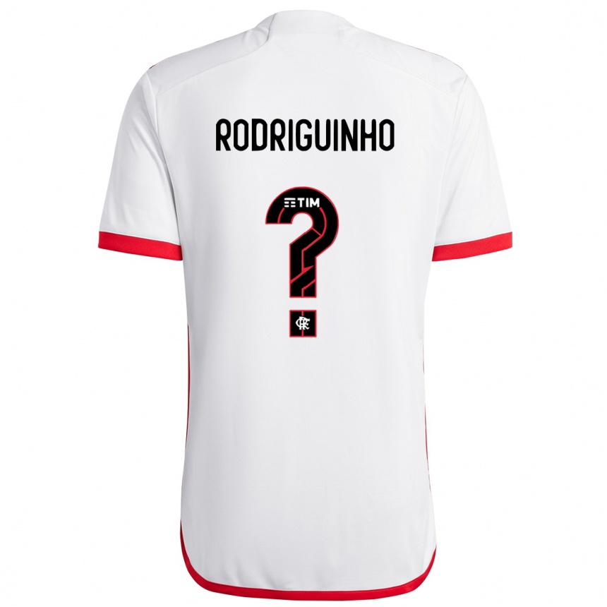 Hombre Fútbol Camiseta Rodriguinho #0 Blanco Rojo 2ª Equipación 2024/25 Perú