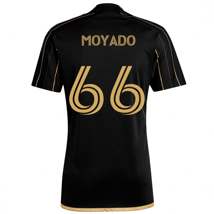 Mujer Fútbol Camiseta Bryan Moyado #66 Oro Negro 1ª Equipación 2024/25 Perú