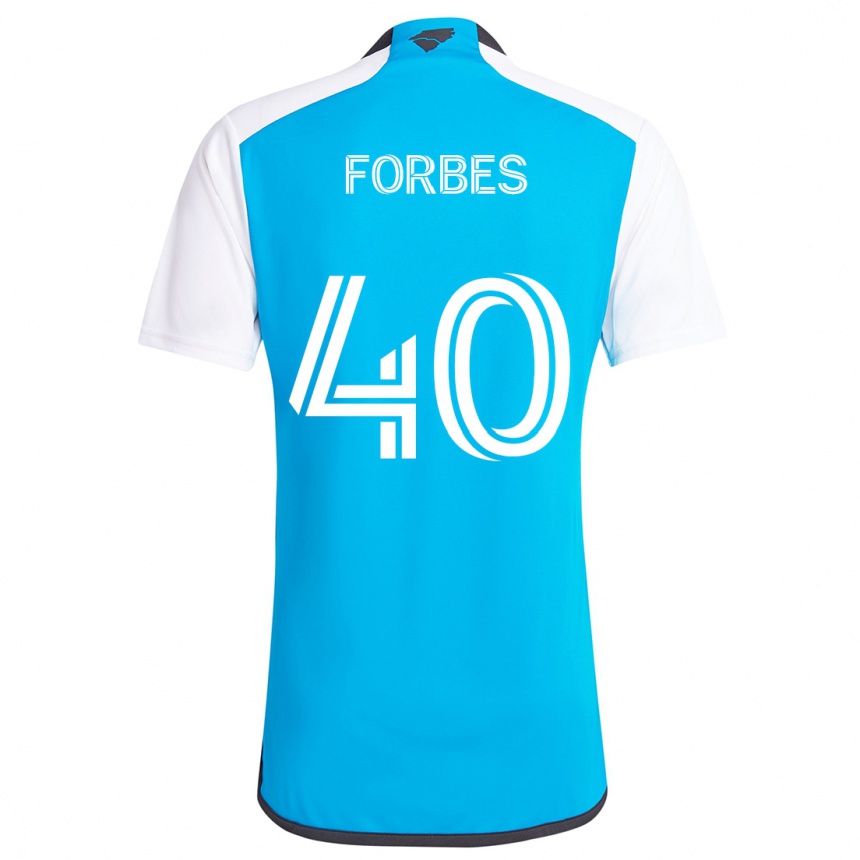 Mujer Fútbol Camiseta Jahlane Forbes #40 Azul Blanco 1ª Equipación 2024/25 Perú