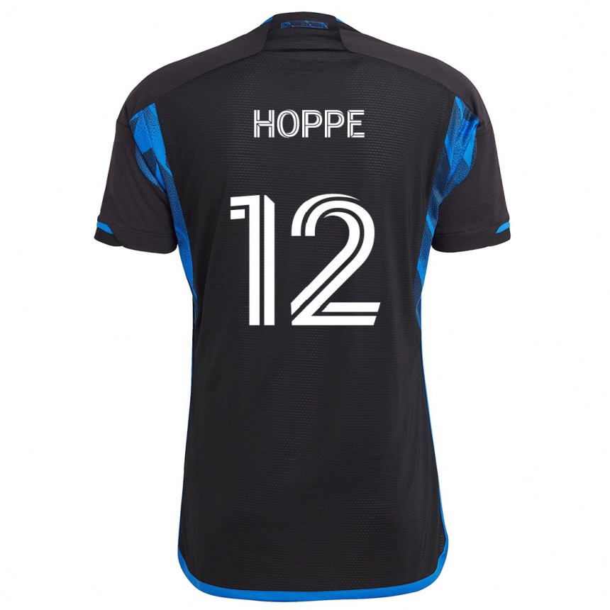 Mujer Fútbol Camiseta Matthew Hoppe #12 Azul Negro 1ª Equipación 2024/25 Perú