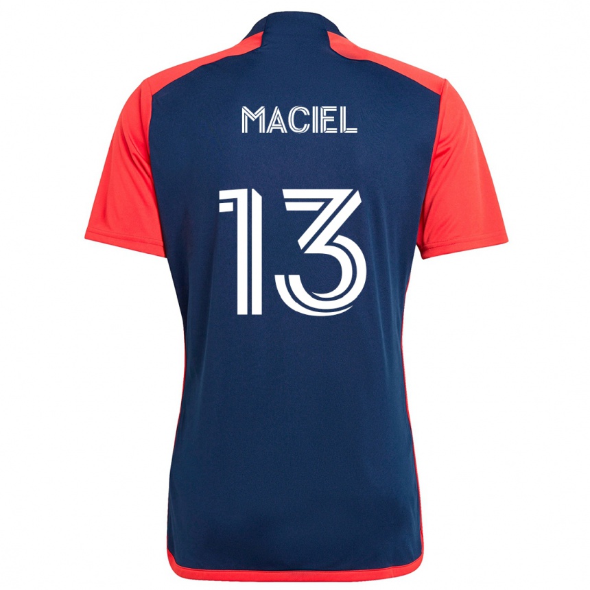 Mujer Fútbol Camiseta Maciel #13 Azul Rojo 1ª Equipación 2024/25 Perú