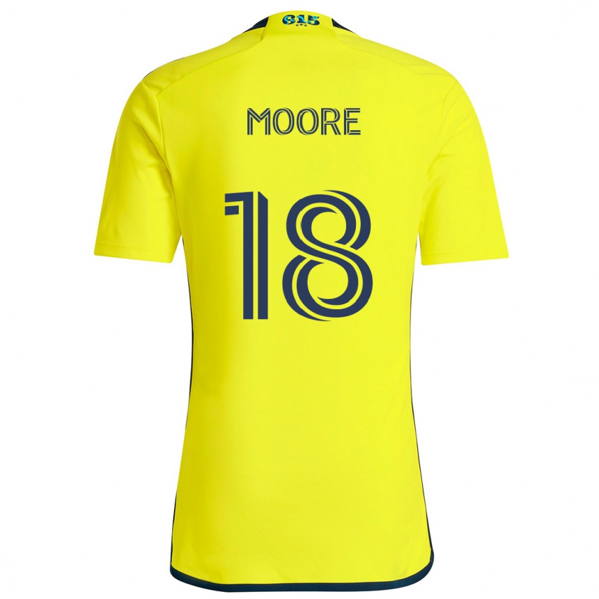 Mujer Fútbol Camiseta Shaq Moore #18 Amarillo Azul 1ª Equipación 2024/25 Perú