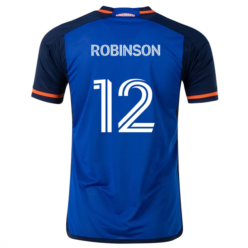 Mujer Fútbol Camiseta Miles Robinson #12 Azul Blanco 1ª Equipación 2024/25 Perú