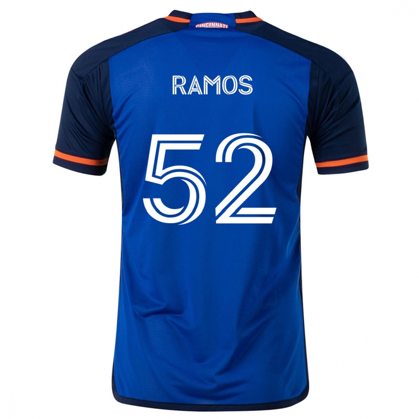 Mujer Fútbol Camiseta Yair Ramos #52 Azul Blanco 1ª Equipación 2024/25 Perú