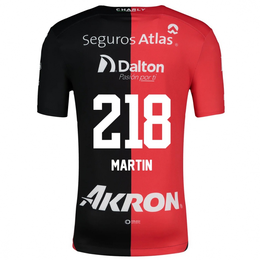 Mujer Fútbol Camiseta Jorge San Martín #218 Negro Rojo 1ª Equipación 2024/25 Perú