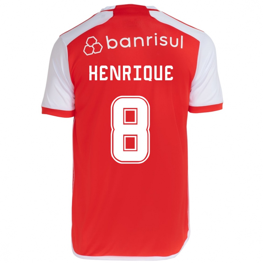 Mujer Fútbol Camiseta Bruno Henrique #8 Rojo Blanco 1ª Equipación 2024/25 Perú