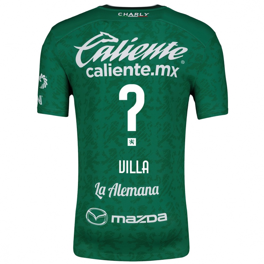 Mujer Fútbol Camiseta Óscar Villa #0 Verde Blanco 1ª Equipación 2024/25 Perú