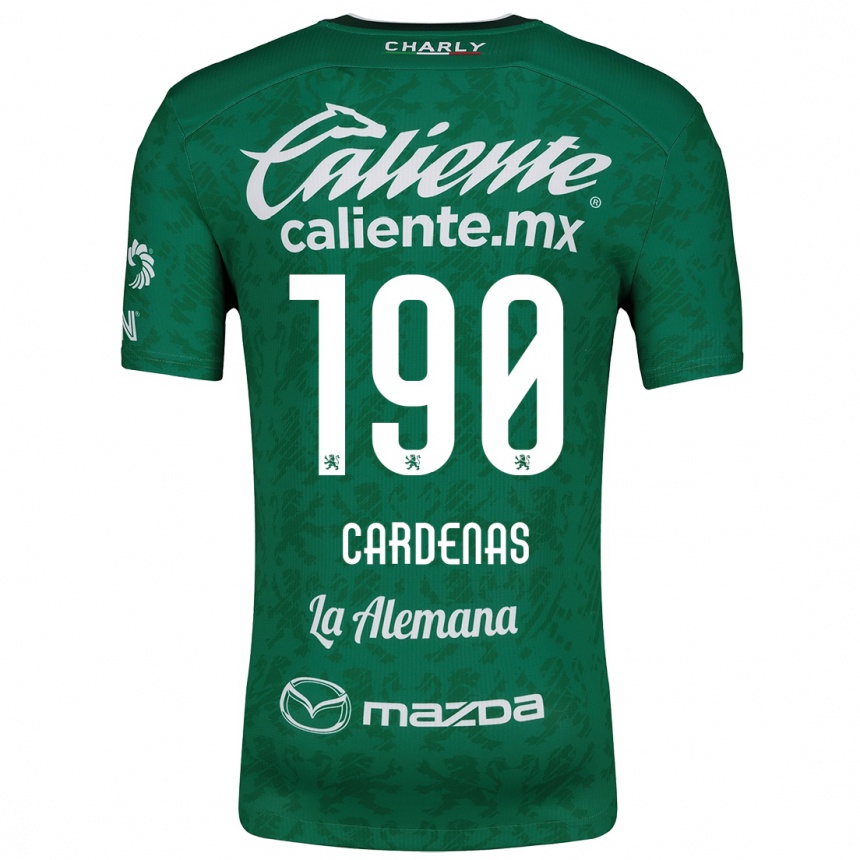 Mujer Fútbol Camiseta Emilio Cárdenas #190 Verde Blanco 1ª Equipación 2024/25 Perú