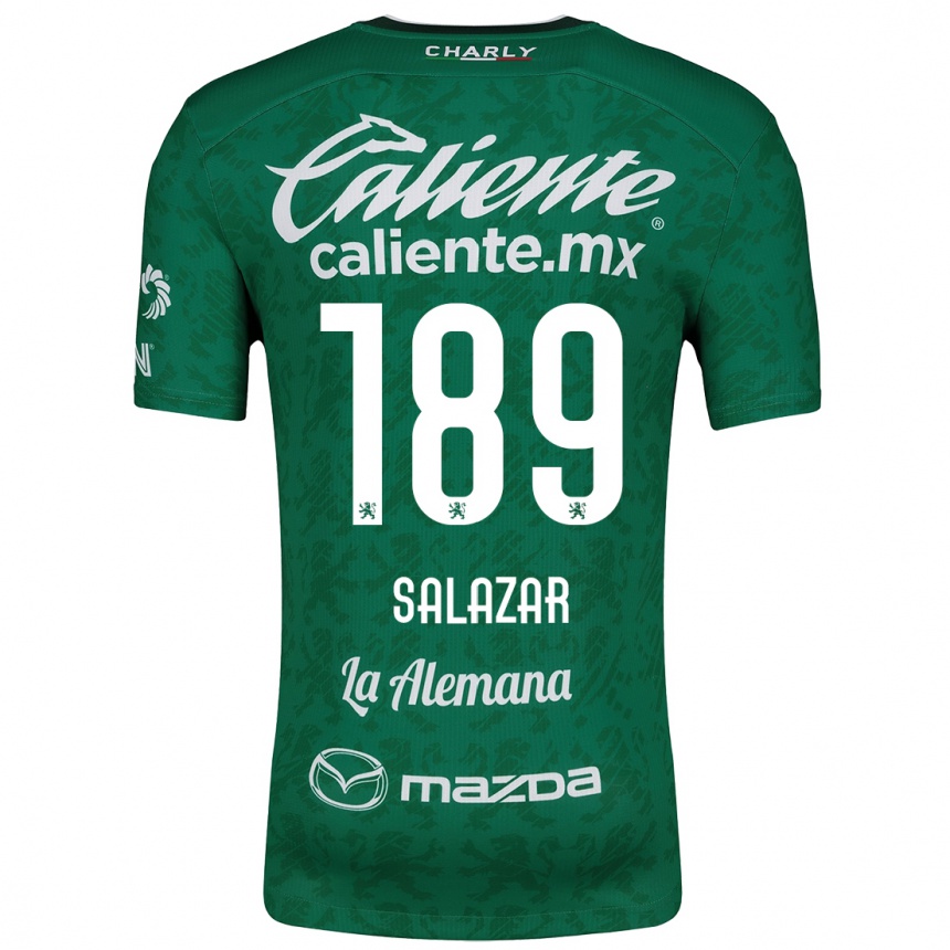 Mujer Fútbol Camiseta José Salazar #189 Verde Blanco 1ª Equipación 2024/25 Perú