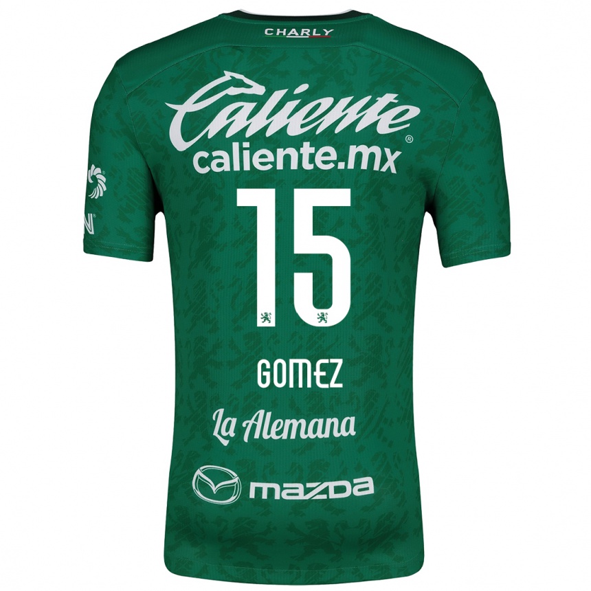 Mujer Fútbol Camiseta Paulina Gómez #15 Verde Blanco 1ª Equipación 2024/25 Perú