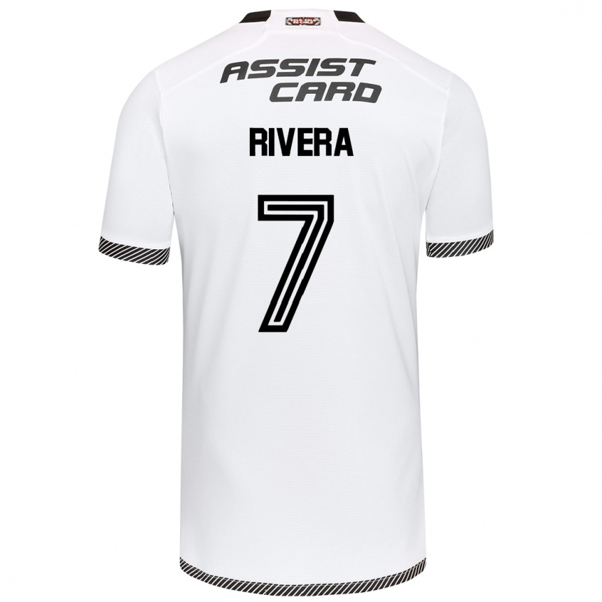 Mujer Fútbol Camiseta Francisco Rivera #7 Blanco Negro 1ª Equipación 2024/25 Perú