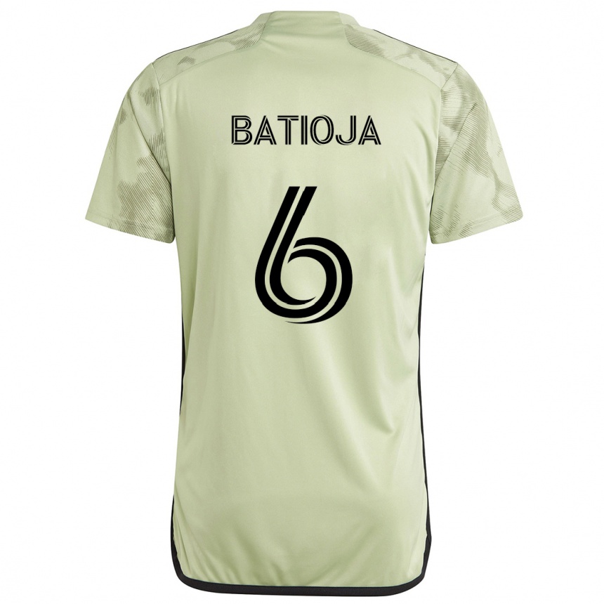 Mujer Fútbol Camiseta Jeremy Batioja #6 Verde Claro 2ª Equipación 2024/25 Perú