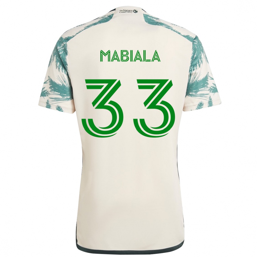 Mujer Fútbol Camiseta Larrys Mabiala #33 Beige Marrón 2ª Equipación 2024/25 Perú