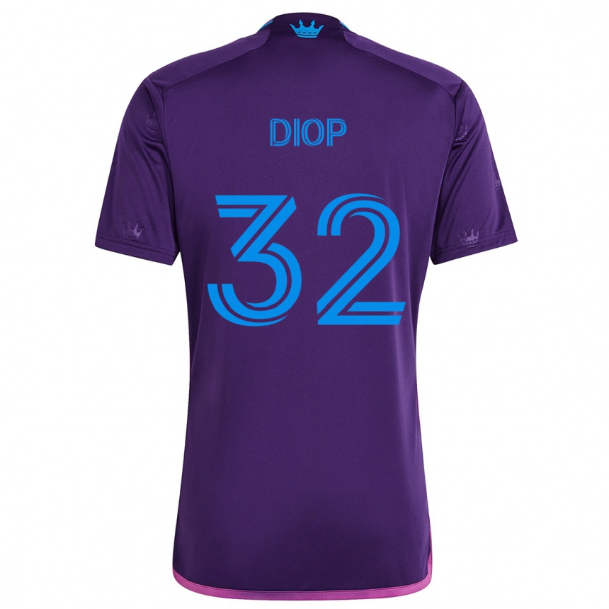 Mujer Fútbol Camiseta Hamady Diop #32 Azul Morado 2ª Equipación 2024/25 Perú