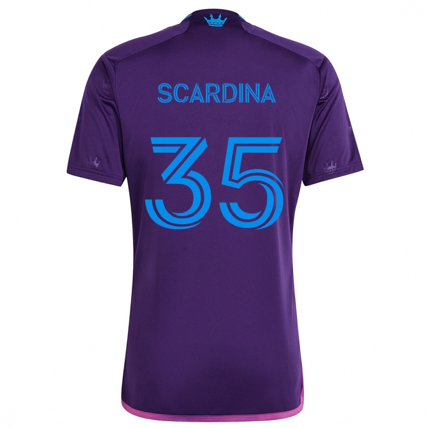 Mujer Fútbol Camiseta Nick Scardina #35 Azul Morado 2ª Equipación 2024/25 Perú