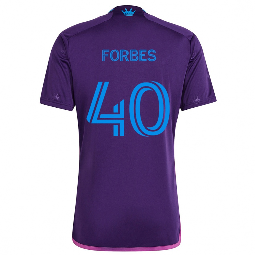 Mujer Fútbol Camiseta Jahlane Forbes #40 Azul Morado 2ª Equipación 2024/25 Perú